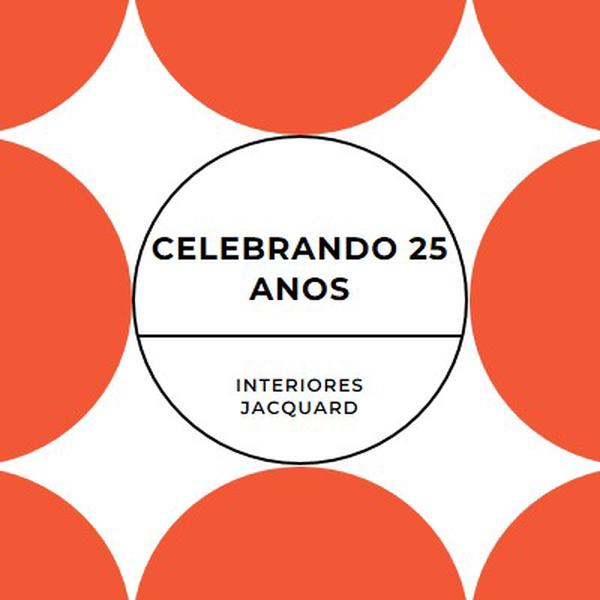 Celebrando 25 anos orange modern-geometric-&-linear