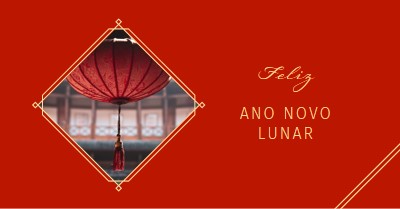 Celebrar o Ano Novo Lunar red modern-simple