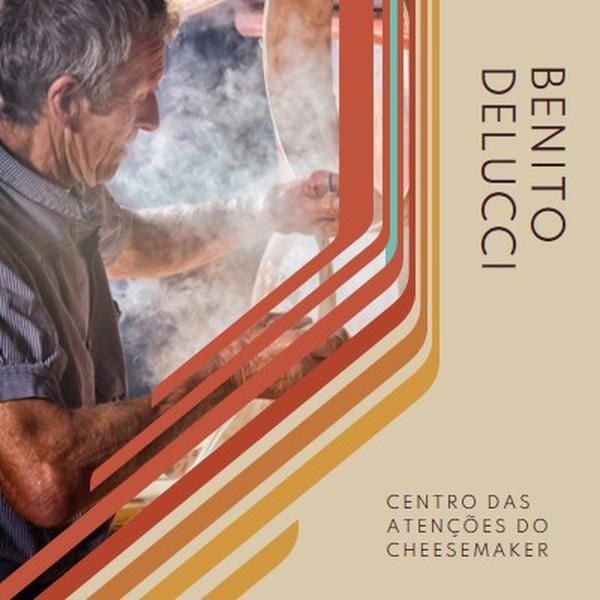 Centro das atenções do cheesemaker brown vintage-retro