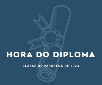 O seu diploma blue modern-simple