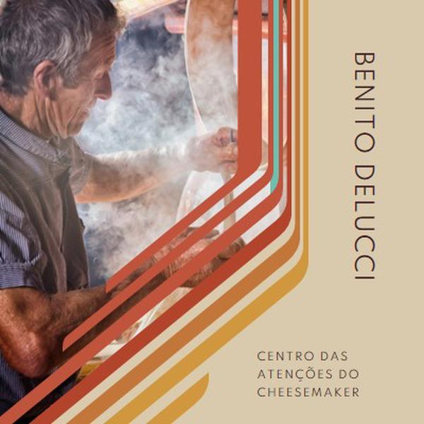 Centro das atenções do cheesemaker brown vintage-retro