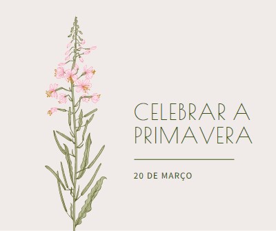 Celebrar a primavera white vintage-botanical