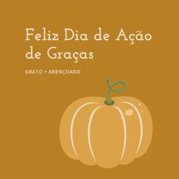 Grato e abençoado brown whimsical-line