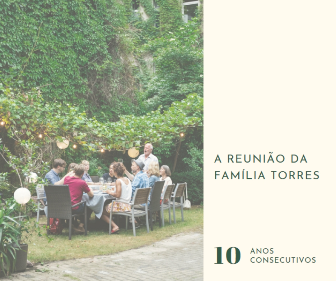 Jantar em família green modern-simple