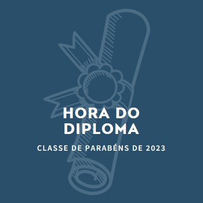 O seu diploma blue modern-simple