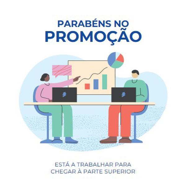 Parabéns pela promoção white whimsical-line