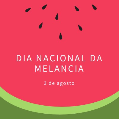 Dia Nacional da Melancia pink modern-simple