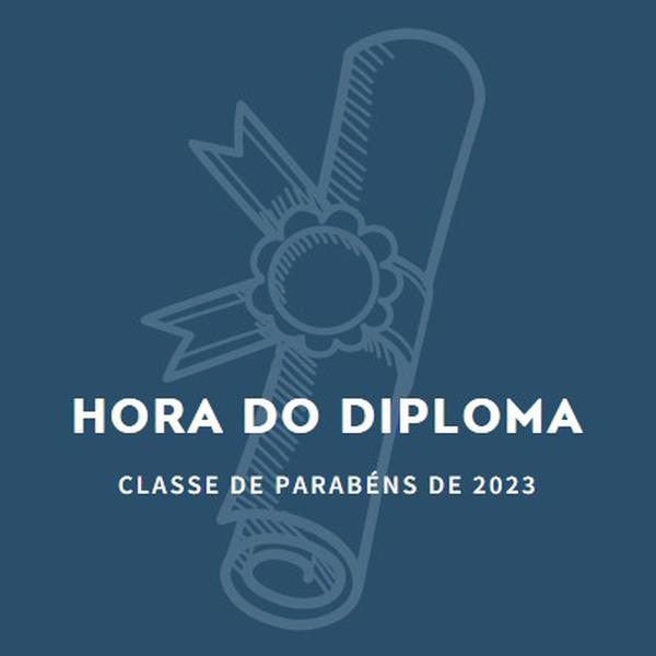 O seu diploma blue modern-simple