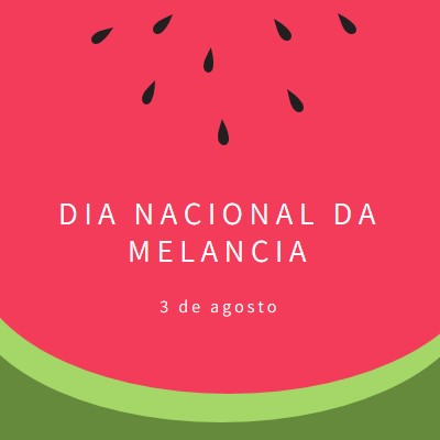 Dia Nacional da Melancia pink modern-simple