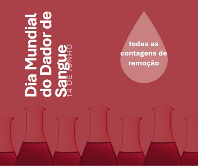 Dia Mundial do Dador de Sangue red modern-bold