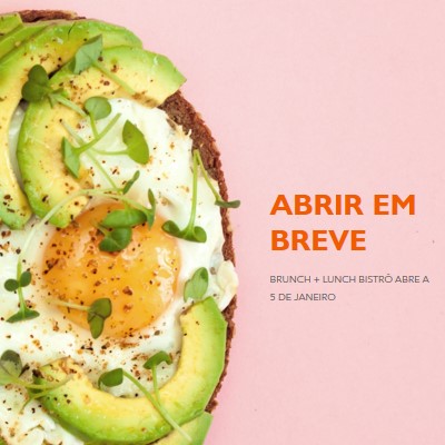 Hora do brunch pink modern-bold