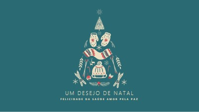 Tudo o que quero para o Natal green modern-simple