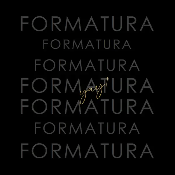 Yay para formatura black modern-simple