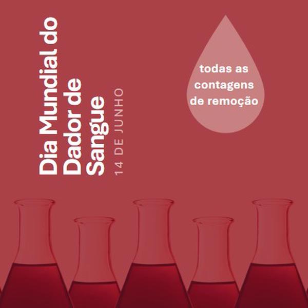 Dia Mundial do Dador de Sangue red modern-bold