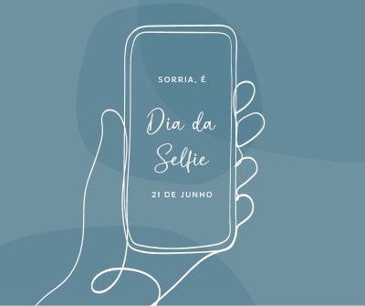 Confiança da Selfie blue whimsical-line