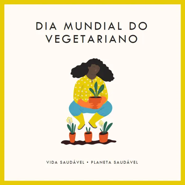 É o Dia Mundial do Vegetariano white modern-simple