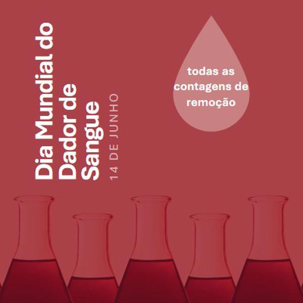 Dia Mundial do Dador de Sangue red modern-bold