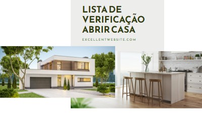 Abrir a lista de verificação da casa white modern-simple