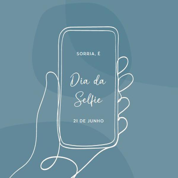 Confiança da Selfie blue whimsical-line