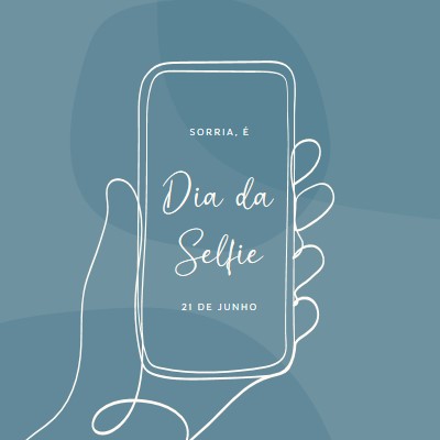 Confiança da Selfie blue whimsical-line