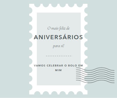 Aniversário maravilhoso blue modern-simple