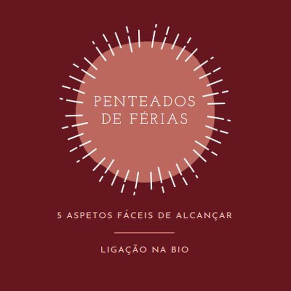 Penteados de férias red organic-simple