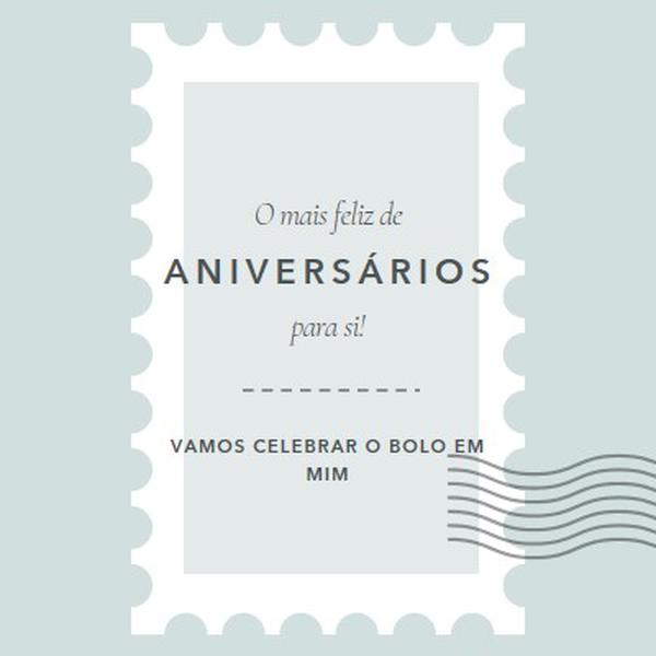 Aniversário maravilhoso blue modern-simple