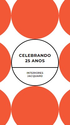 Celebrando 25 anos orange modern-geometric-&-linear