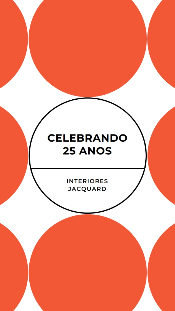 Celebrando 25 anos orange modern-geometric-&-linear
