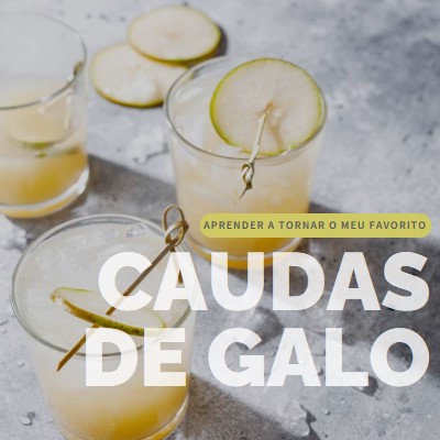 Fazer os meus cocktails favoritos yellow modern-simple