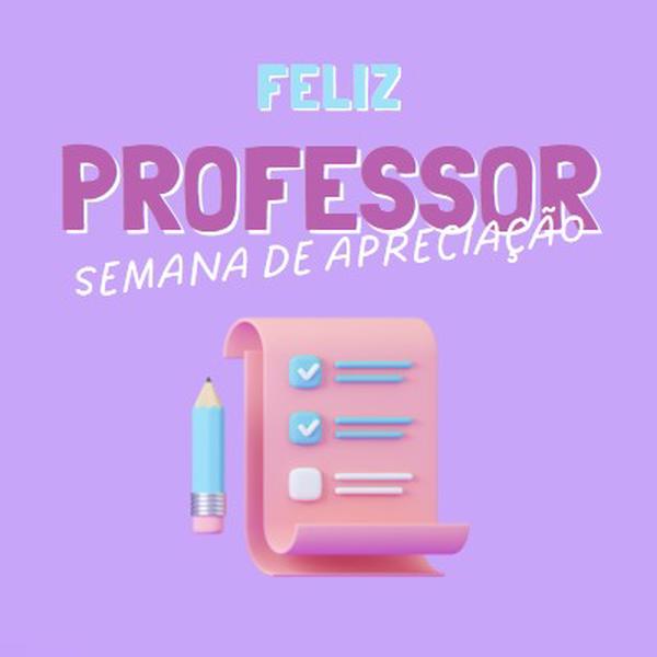 Semana de Apreciação do Professor purple whimsical-color-block