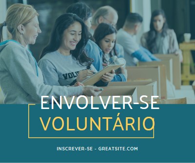 Vamos aplaudir os voluntários blue modern-simple