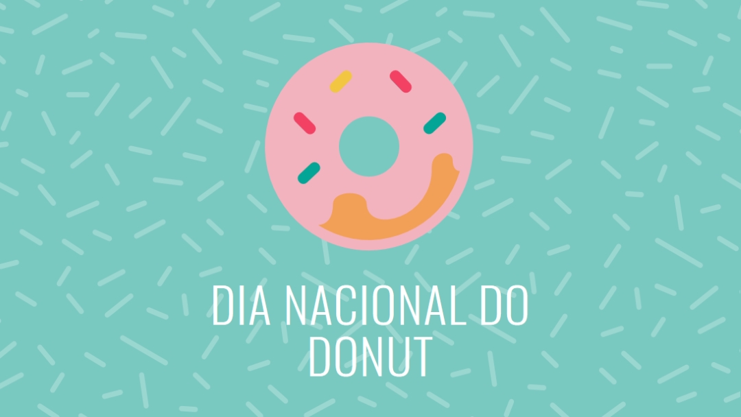 Yum é o Dia Nacional do Donut blue modern-simple