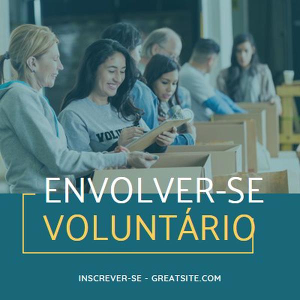 Vamos aplaudir os voluntários blue modern-simple