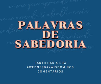 Palavra para o sábio blue modern-simple