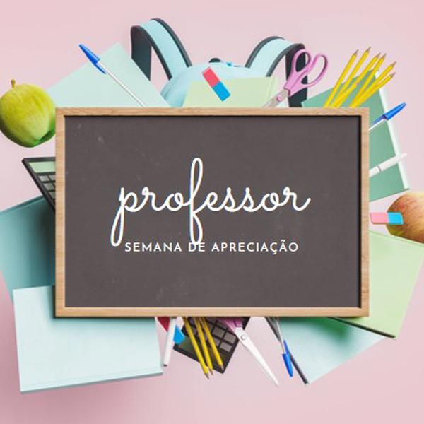 Professores apreciáveis pink modern-simple