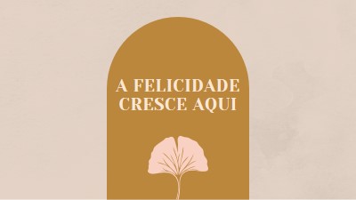 A felicidade cresce aqui gray organic-boho