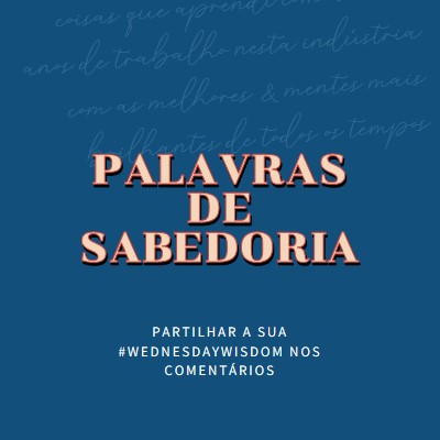 Palavra para o sábio blue modern-simple