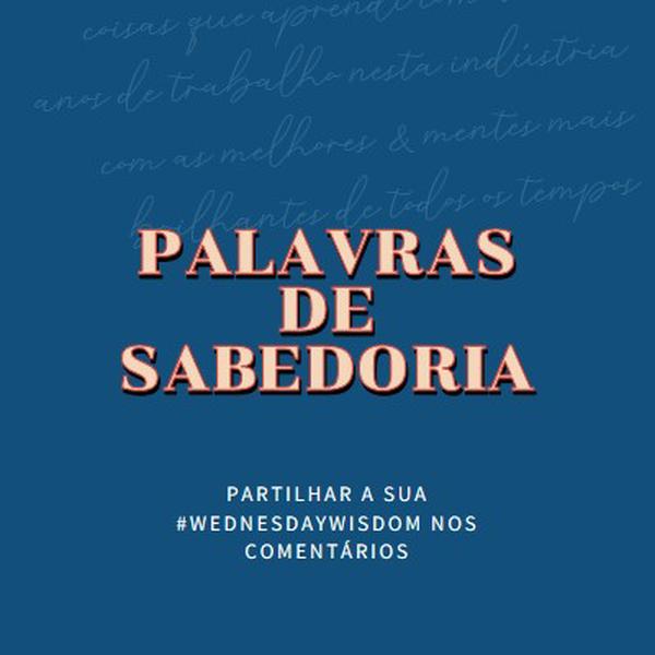 Palavra para o sábio blue modern-simple