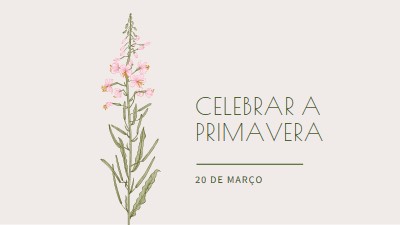 Celebrar a primavera white vintage-botanical