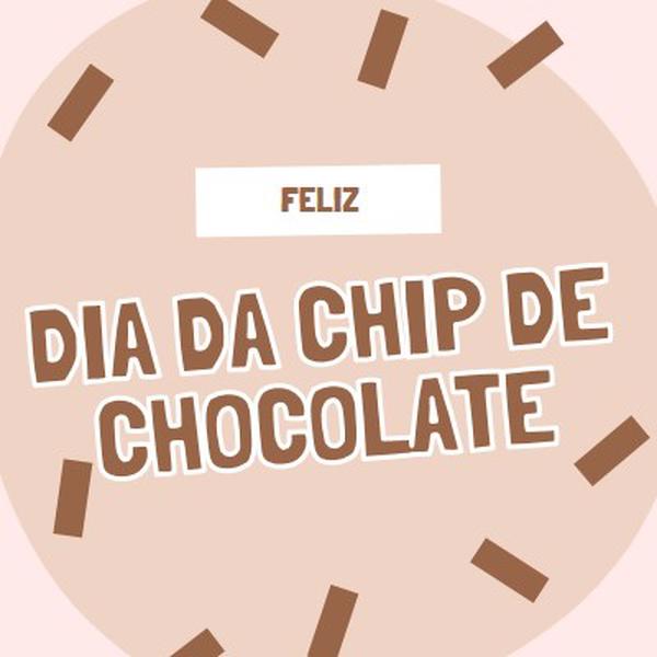 Feliz Dia do Chocolate brown organic-simple