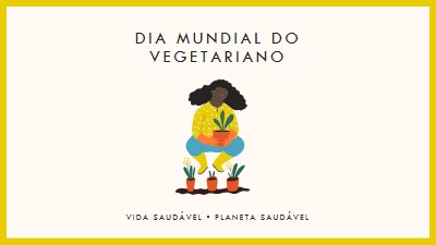 É o Dia Mundial do Vegetariano white modern-simple