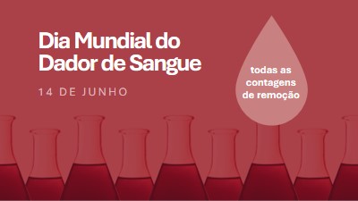 Dia Mundial do Dador de Sangue red modern-bold