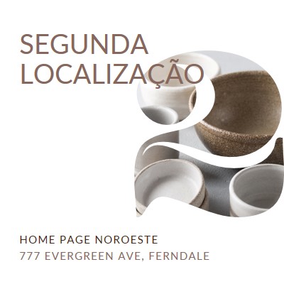 A segunda localização está aberta white modern-simple