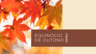 Equinócio de Outono orange modern-simple