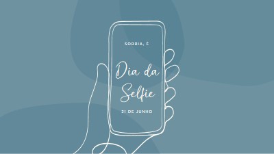 Confiança da Selfie blue whimsical-line