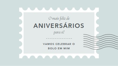 Aniversário maravilhoso blue modern-simple