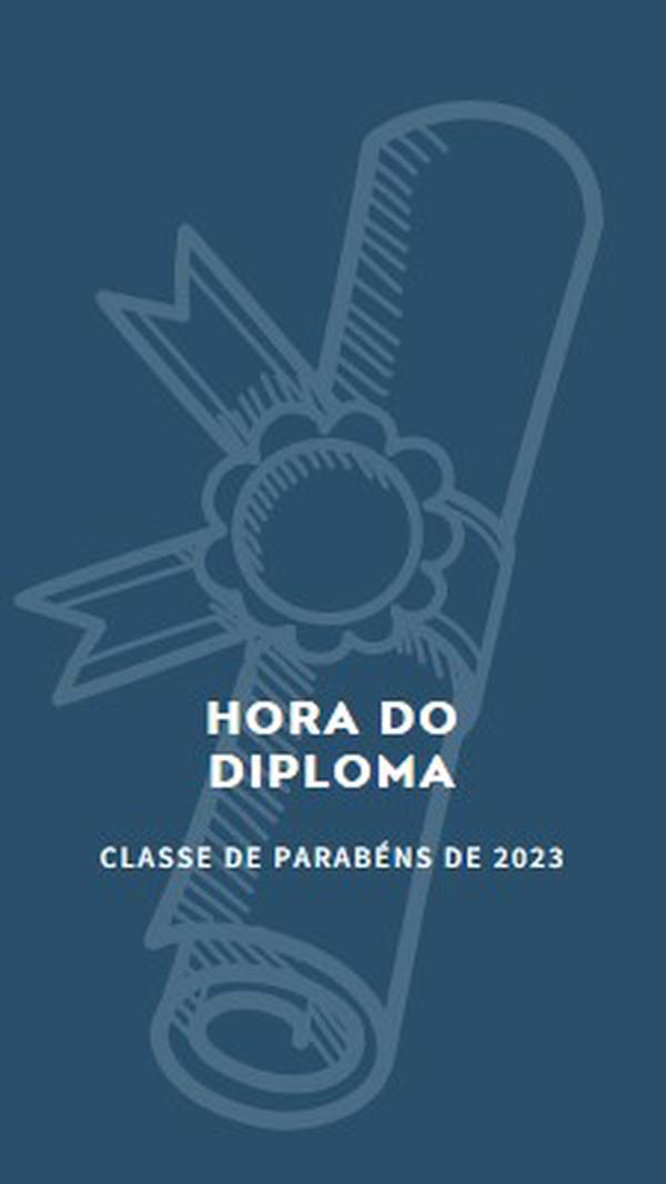 O seu diploma blue modern-simple