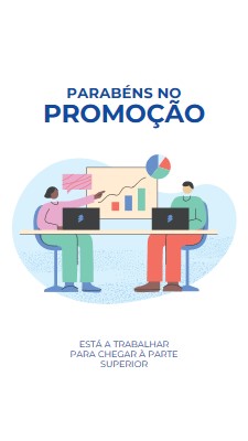 Parabéns pela promoção white whimsical-line