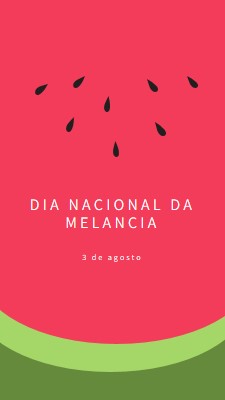 Dia Nacional da Melancia pink modern-simple